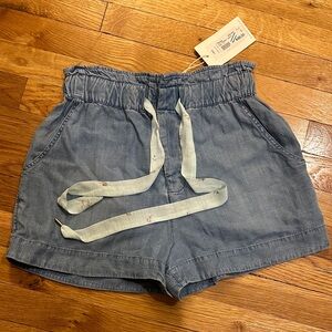 High Waist Comfy Denim-Looking Shorts